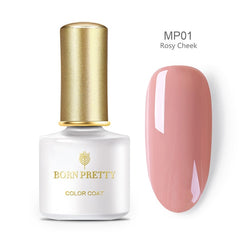 BORN PRETTY Living Coral Pure Color Gel Polish 6ml Shimmer Glitter Rose Pink Soak Off Nail Art Gel Lacquer Primer Gel Varnish