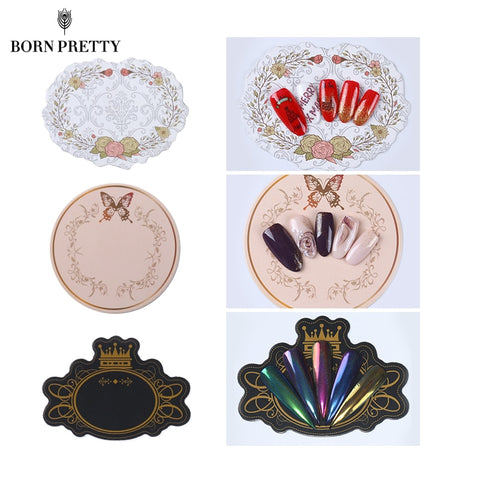 10 Pcs Nail Tips Display Board Tool Set Retro European Style Hard Paper Showing Shelf Cards Manicure Nail Art Tools Kit